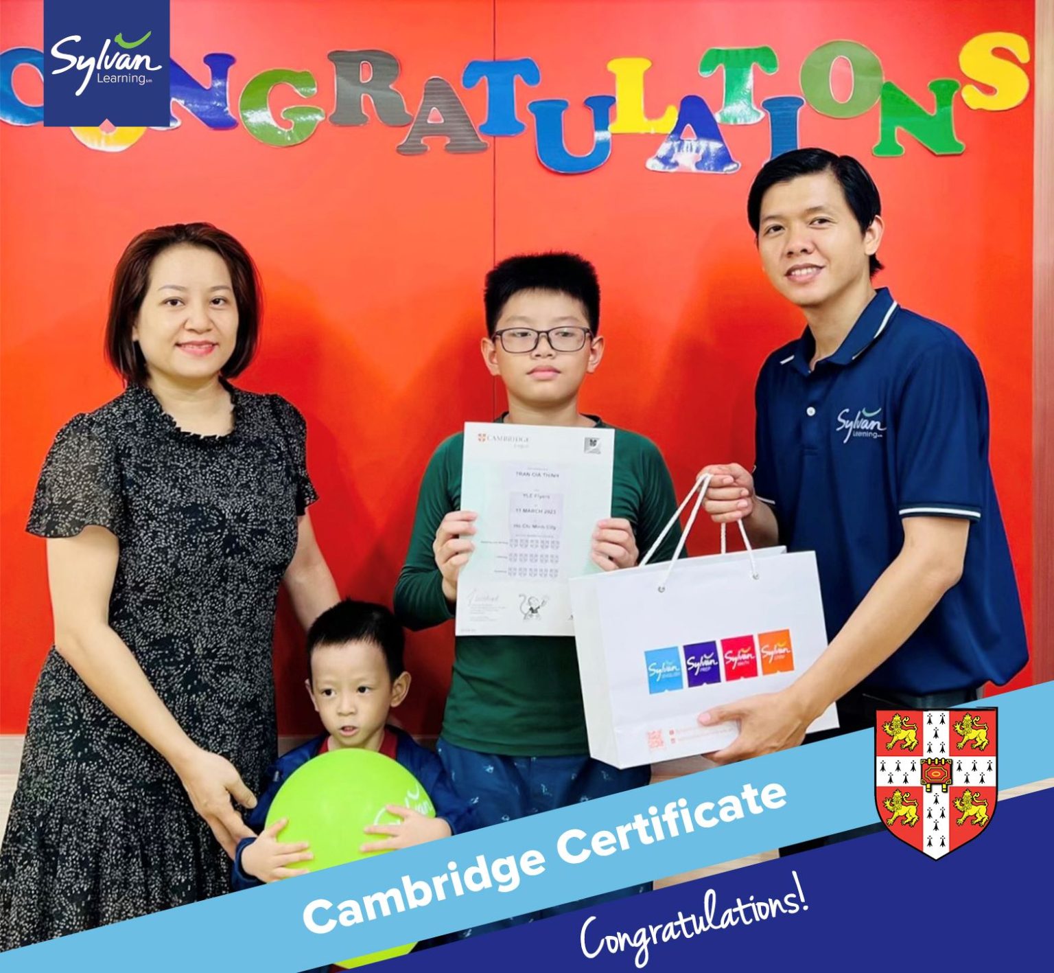 luyện thi Cambridge hiệu quả tại Sylvan Learning Việt Nam